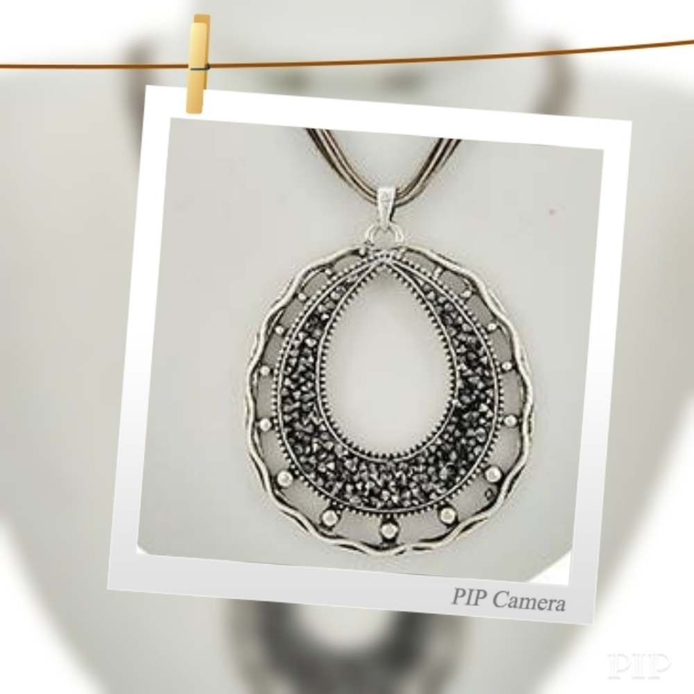 Burnished Silver Tone Necklace Set